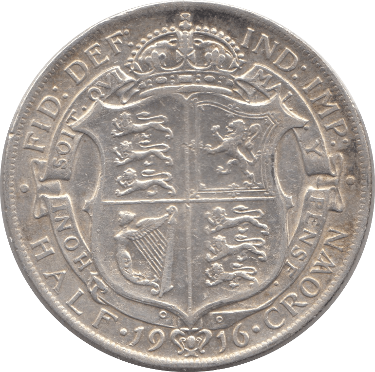 1916 HALFCROWN ( GVF ) 3 - Halfcrown - Cambridgeshire Coins