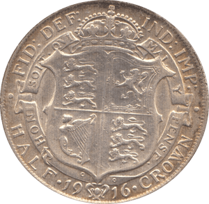 1916 HALFCROWN ( GVF ) 4 - HALFCROWN - Cambridgeshire Coins