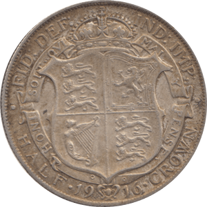 1916 HALFCROWN ( GVF ) 6 - Halfcrown - Cambridgeshire Coins