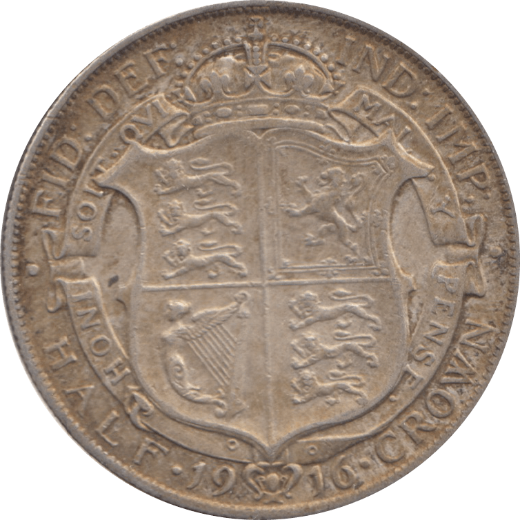 1916 HALFCROWN ( GVF ) 6 - Halfcrown - Cambridgeshire Coins