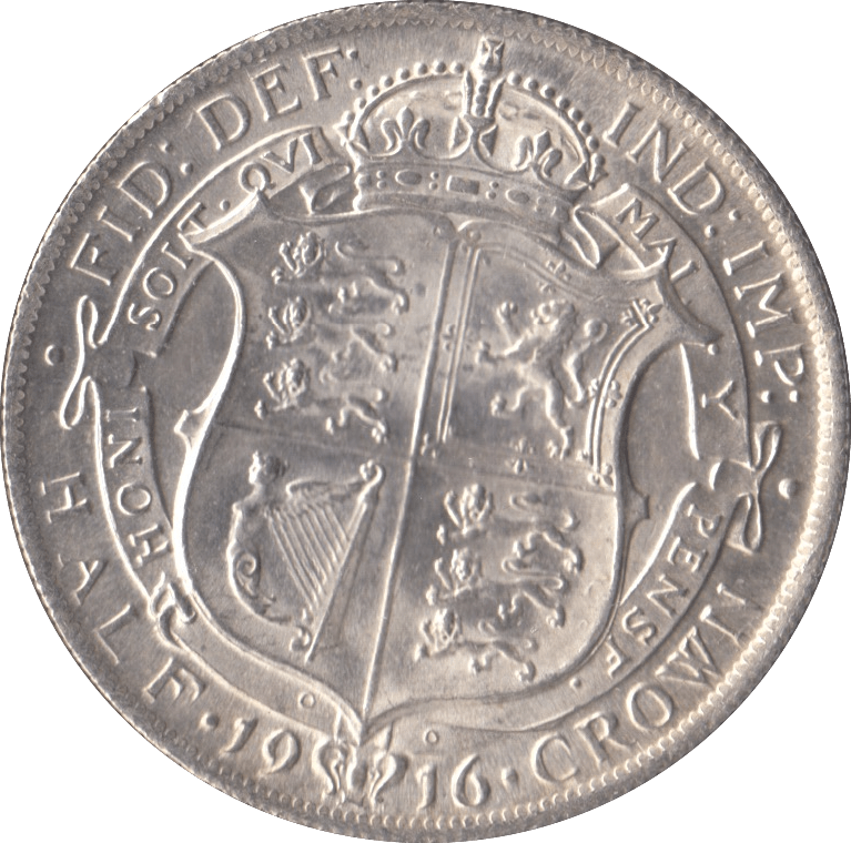 1916 HALFCROWN ( UNC ) - HALFCROWN - Cambridgeshire Coins