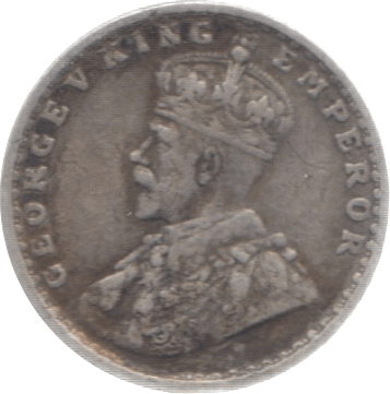 1916 INDIA SILVER 2 ANNAS 3 - WORLD COINS - Cambridgeshire Coins