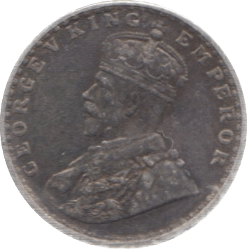 1916 INDIA SILVER 2 ANNAS - WORLD COINS - Cambridgeshire Coins