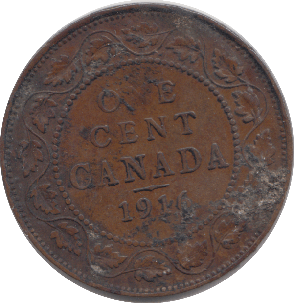 1916 ONE CENT CANADA - world coins - Cambridgeshire Coins