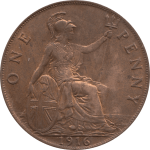 1916 PENNY 1 ( AUNC ) 39 - Penny - Cambridgeshire Coins