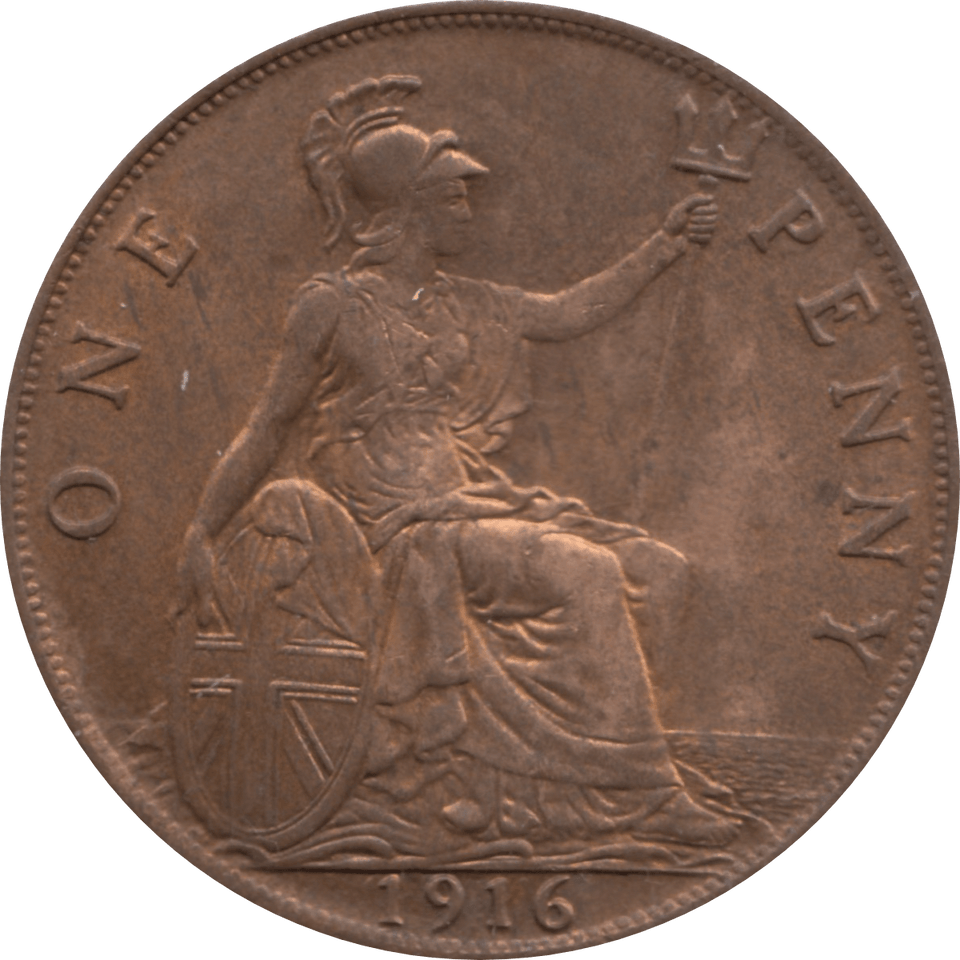 1916 PENNY 1 ( AUNC ) 39 - Penny - Cambridgeshire Coins
