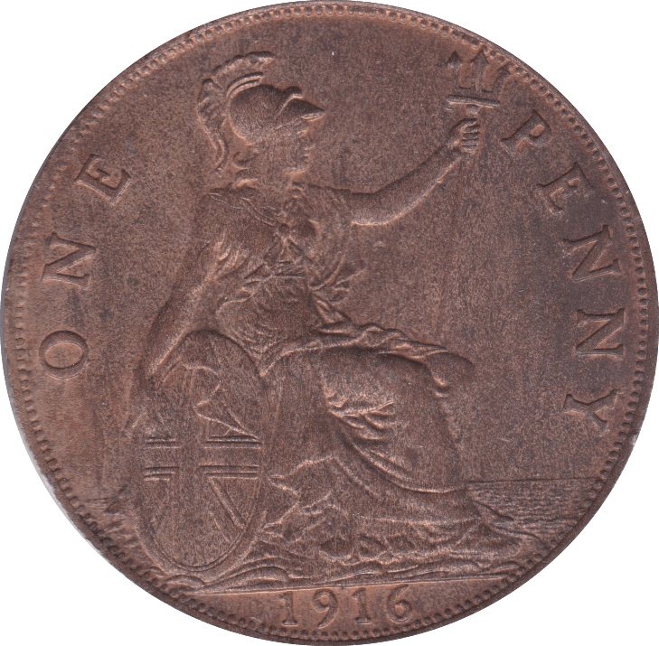 1916 PENNY ( UNC ) C - Penny - Cambridgeshire Coins