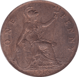 1916 PENNY ( UNC ) C - Penny - Cambridgeshire Coins