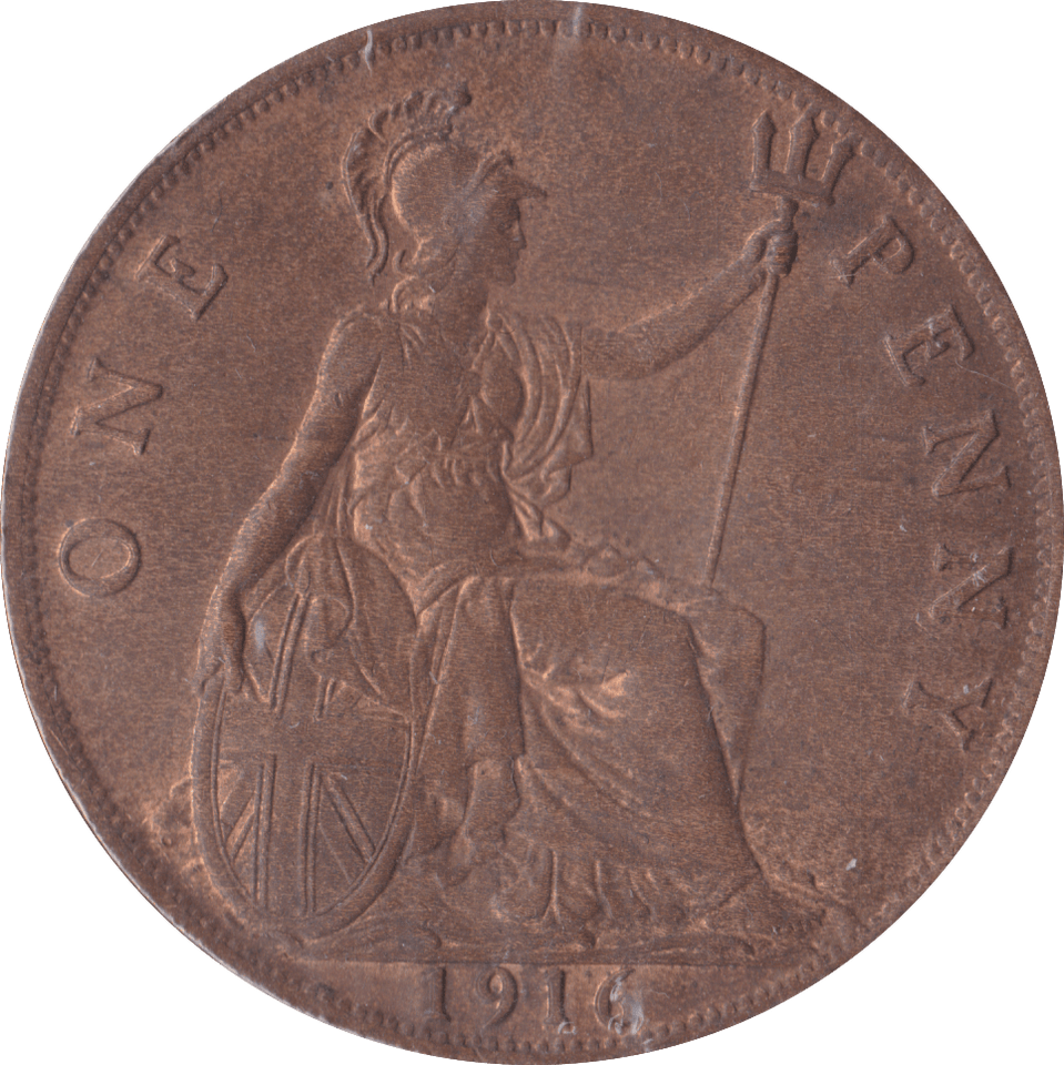 1916 PENNY ( UNC ) D - Penny - Cambridgeshire Coins