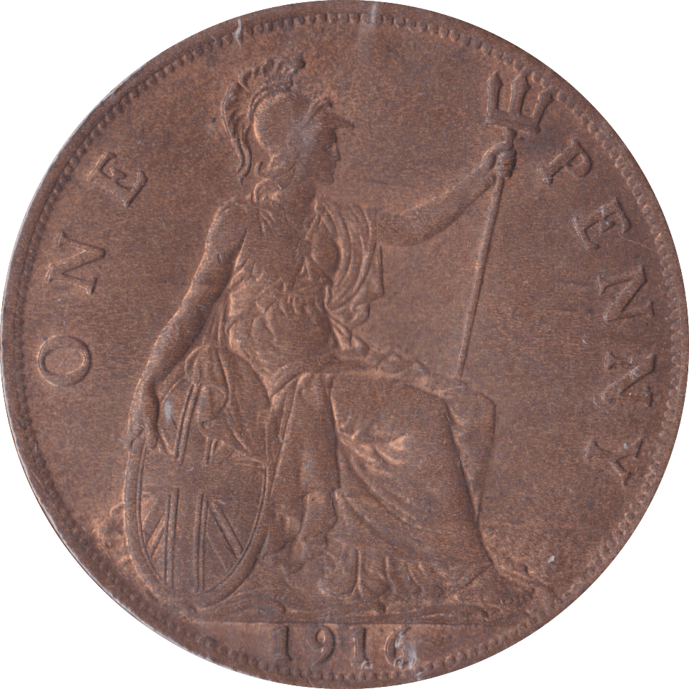 1916 PENNY ( UNC ) D - Penny - Cambridgeshire Coins