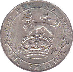 1916 SHILLING ( GVF ) B - Shilling - Cambridgeshire Coins