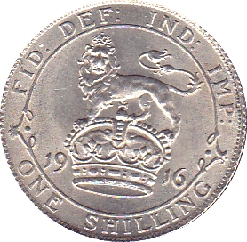 1916 SHILLING ( UNC ) B - Shilling - Cambridgeshire Coins