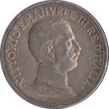 1916 SILVER 2 LIRA ITALY - SILVER WORLD COINS - Cambridgeshire Coins