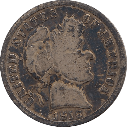 1916 SILVER DIME USA S - SILVER WORLD COINS - Cambridgeshire Coins