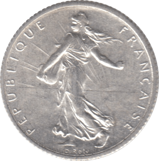 1916 SILVER ONE FRANC FRANCE - WORLD SILVER COINS - Cambridgeshire Coins