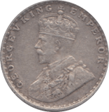 1916 SILVER TWO ANNAS INDIA - SILVER WORLD COINS - Cambridgeshire Coins