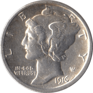 1916 SILVER USA ONE DIME - SILVER WORLD COINS - Cambridgeshire Coins