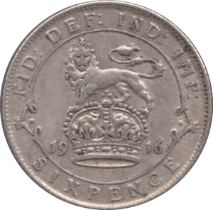 1916 SIXPENCE ( EF ) 2 - Sixpence - Cambridgeshire Coins