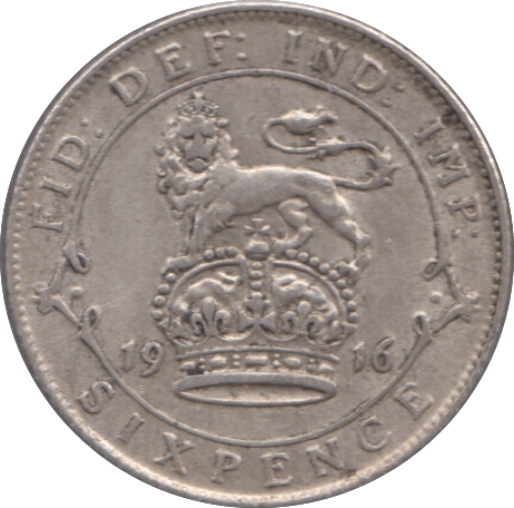 1916 SIXPENCE ( EF ) 2 - Sixpence - Cambridgeshire Coins
