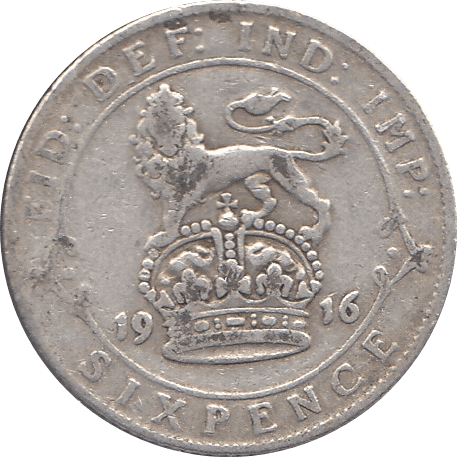1916 SIXPENCE ( FINE ) 1 - Sixpence - Cambridgeshire Coins