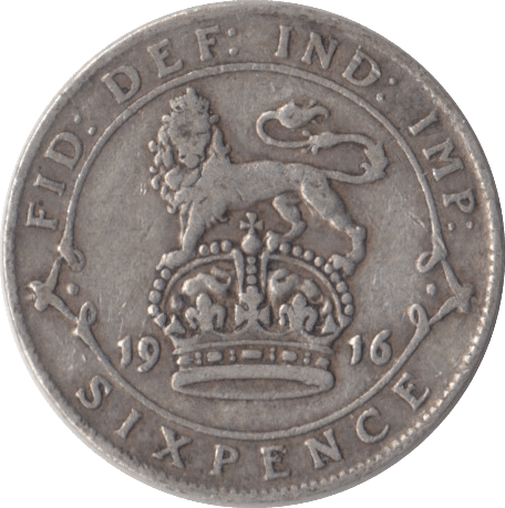 1916 SIXPENCE ( FINE ) 2 - Sixpence - Cambridgeshire Coins