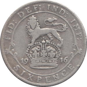 1916 SIXPENCE ( FINE ) 3 - Sixpence - Cambridgeshire Coins