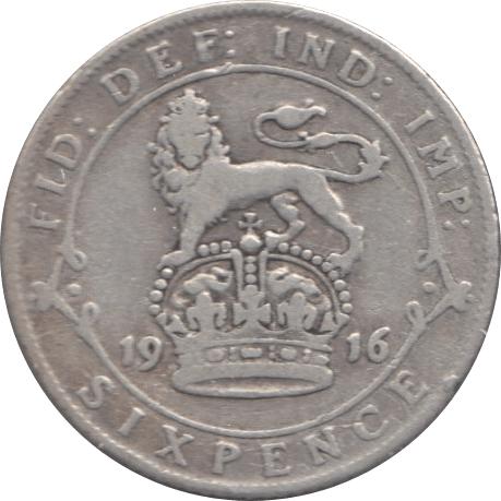 1916 SIXPENCE ( FINE ) 3 - Sixpence - Cambridgeshire Coins