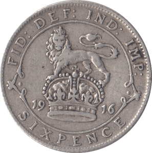 1916 SIXPENCE ( GF ) 4 - Sixpence - Cambridgeshire Coins
