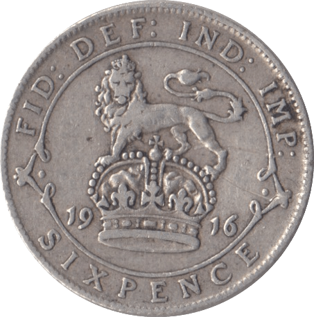 1916 SIXPENCE ( GF ) 4 - Sixpence - Cambridgeshire Coins