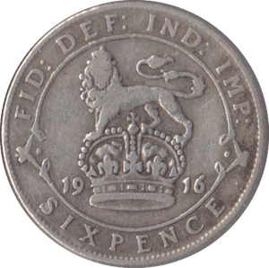 1916 SIXPENCE ( GF ) 5 - Sixpence - Cambridgeshire Coins