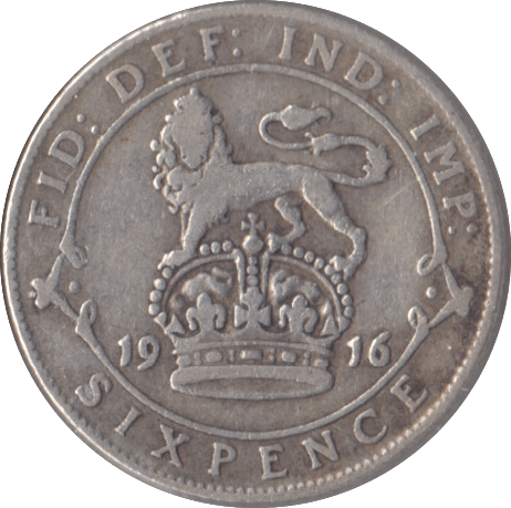 1916 SIXPENCE ( GF ) 5 - Sixpence - Cambridgeshire Coins