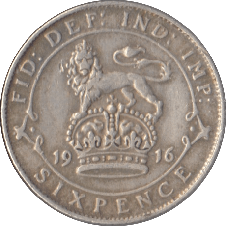 1916 SIXPENCE ( VF ) 2 - Sixpence - Cambridgeshire Coins