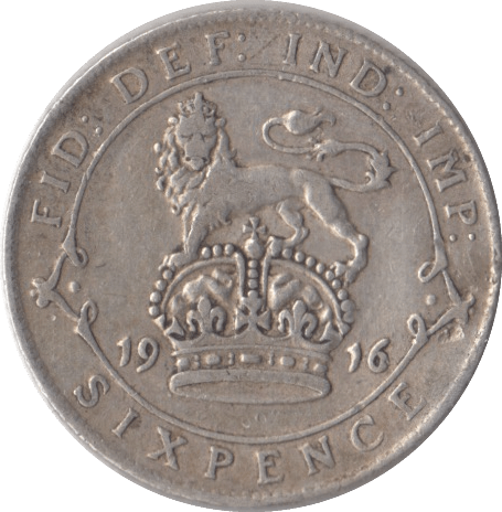 1916 SIXPENCE ( VF ) 3 - Sixpence - Cambridgeshire Coins