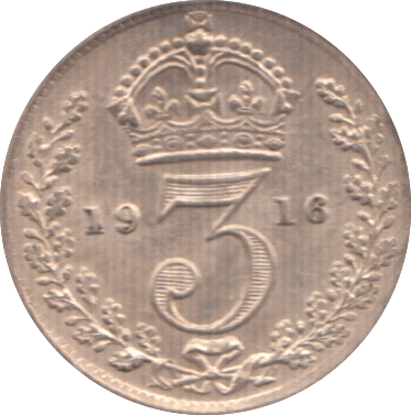 1916 THREEPENCE ( AUNC ) 4 - Threepence - Cambridgeshire Coins