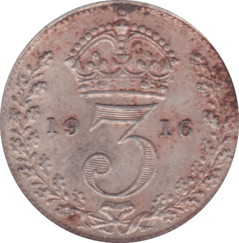 1916 THREEPENCE ( AUNC ) - Threepence - Cambridgeshire Coins