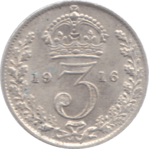 1916 THREEPENCE ( EF ) 23 - Threepence - Cambridgeshire Coins