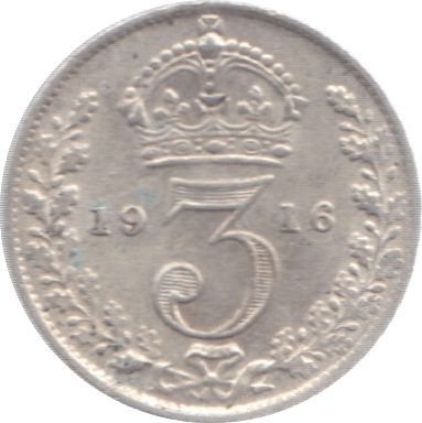 1916 THREEPENCE ( EF ) 23 - Threepence - Cambridgeshire Coins