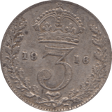 1916 THREEPENCE ( VF ) - Threepence - Cambridgeshire Coins