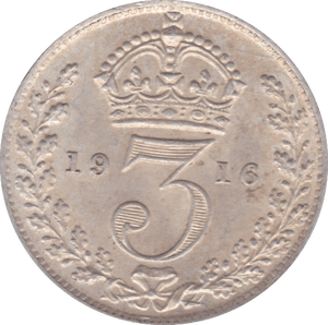 1916 THREEPENCE ( VF ) - Threepence - Cambridgeshire Coins