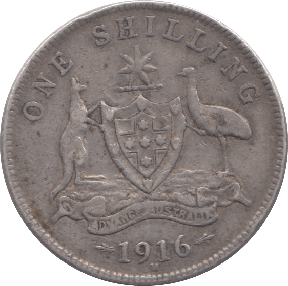 1916M SILVER ONE SHILLING AUSTRALIA SILVER - SILVER WORLD COINS - Cambridgeshire Coins
