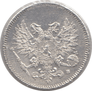 1917 25 PENNIA SILVER RUSSIAN EMPIRE REF 1 - WORLD SILVER COINS - Cambridgeshire Coins