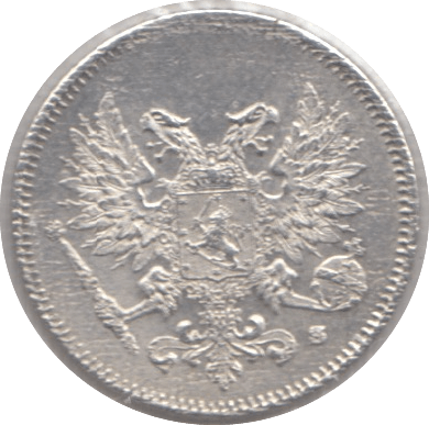 1917 25 PENNIA SILVER RUSSIAN EMPIRE REF 1 - WORLD SILVER COINS - Cambridgeshire Coins