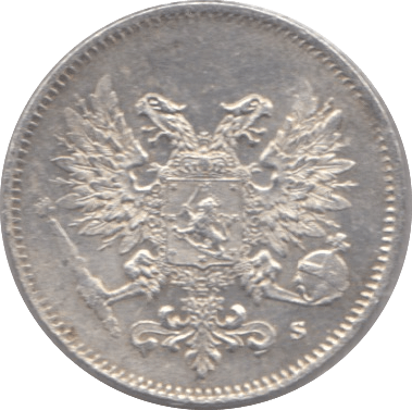 1917 25 PENNIA SILVER RUSSIAN EMPIRE REF 3 - WORLD SILVER COINS - Cambridgeshire Coins