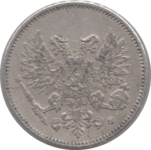 1917 25 PENNIA SILVER RUSSIAN EMPIRE - WORLD SILVER COINS - Cambridgeshire Coins