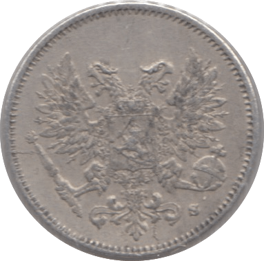 1917 25 PENNIA SILVER RUSSIAN EMPIRE - WORLD SILVER COINS - Cambridgeshire Coins