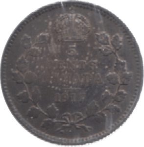 1917 CANADA SILVER 5 CENTS - WORLD SILVER COINS - Cambridgeshire Coins