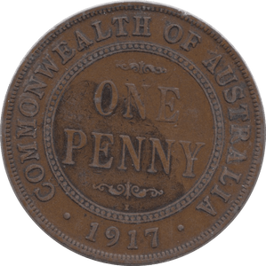 1917 COMMONWEALTH AUSTRALIA ONE PENNY - WORLD COINS - Cambridgeshire Coins