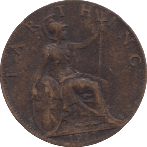 1917 FARTHING 2 ( GVF ) 51 - Farthing - Cambridgeshire Coins