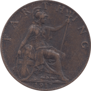 1917 FARTHING ( EF ) - Farthing - Cambridgeshire Coins