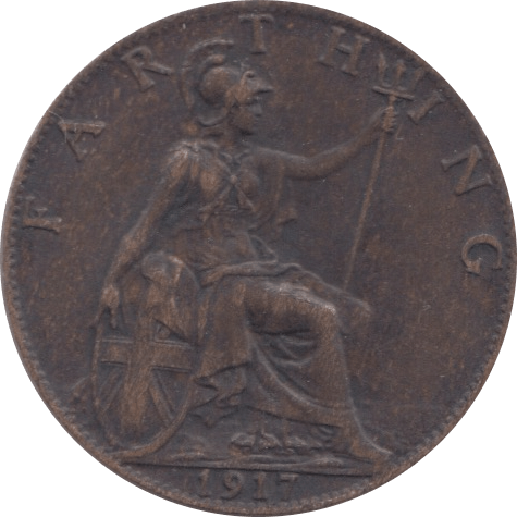 1917 FARTHING ( EF ) - Farthing - Cambridgeshire Coins